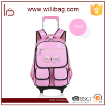 Detachable Kid Labor Saving Wheel Backpack Childern School Trolley Bag For Girl